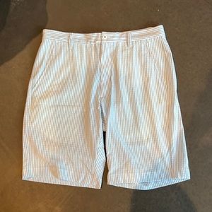 Footjoy blue seersucker golf shorts size 32